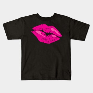 '80's Lipstick Party' Hot Pink Lip 80's Lipstick Kids T-Shirt